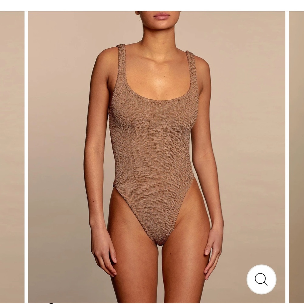 Hunza brown one piece swim suit